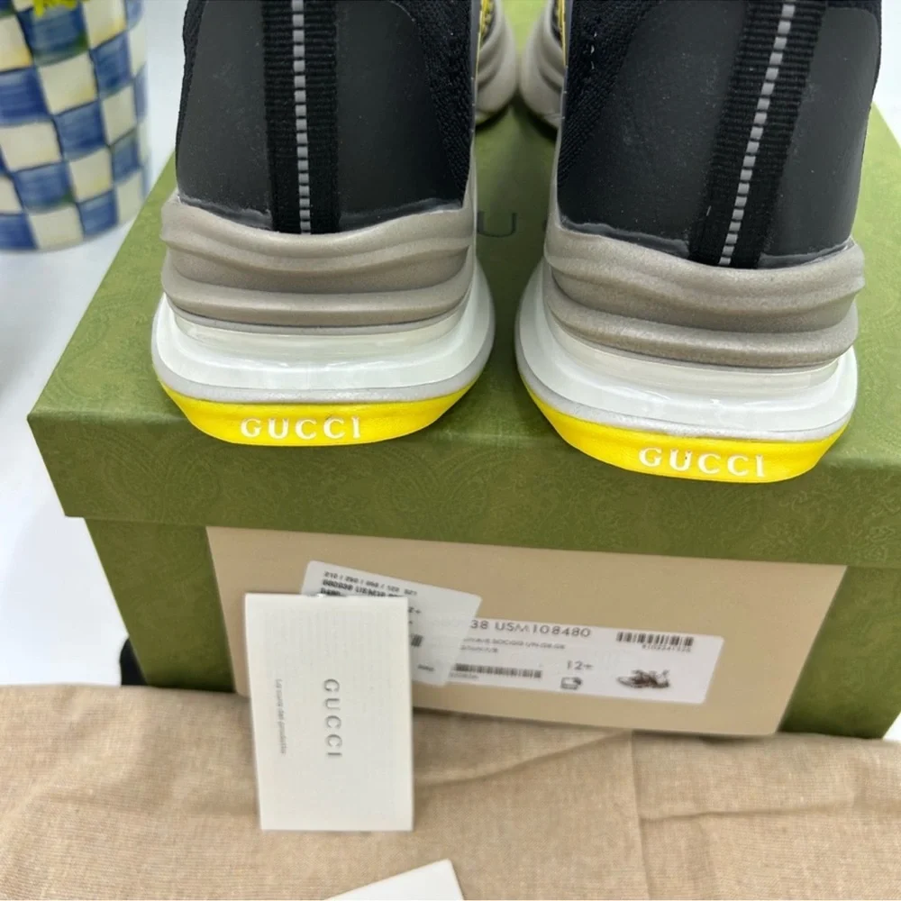 Men’s Gucci inner locking Jaron sneakers size 12.5 made in Italy - Picture 6 of 9